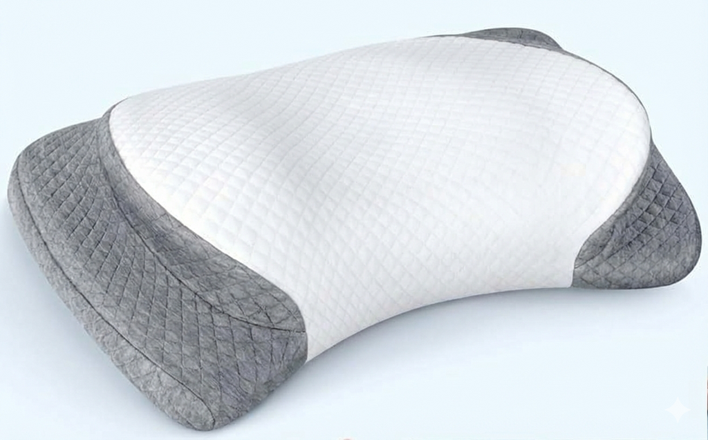 Ergonomic Cervical Memory Foam Pillow for Neck Pain Relief - Contour Orthopedic Bed Pillow with Breathable Cover