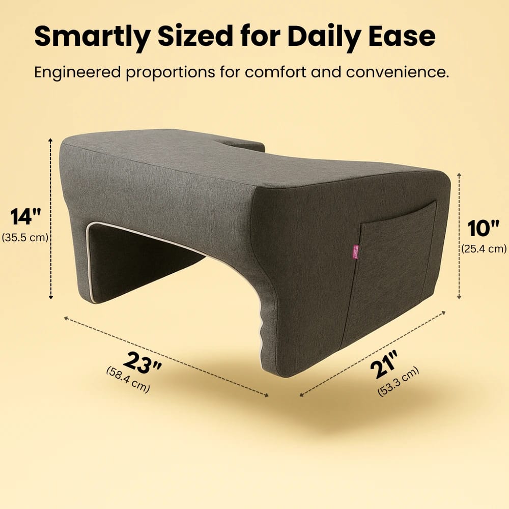 Laptop Desk with Storage, Grey, Portable Lap Table for Bed, Cushioned Work Surface