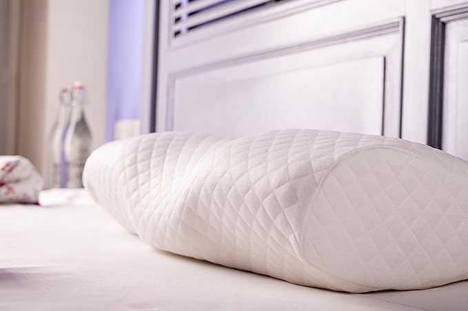 Memory Foam Pillow, Contour Cervical Orthopedic Memory Foam Pillows Supports Neck Pain and Shoulder Pain for Sleeping, Ergonomic Cervical Pillow Neck Support Pillow for Side Back