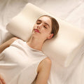 GROKBASKET Memory Foam Orthopaedic Pillow Pack of 1 Solid Soft Memory Pillow (White)