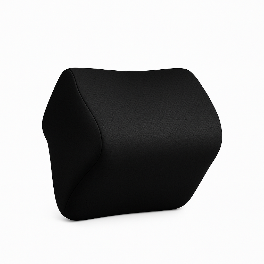 Car Neck Support Pillow – Memory Foam Headrest Cushion for Driving Comfort | Ergonomic Cervical Support Pad for Car Seat (Black)