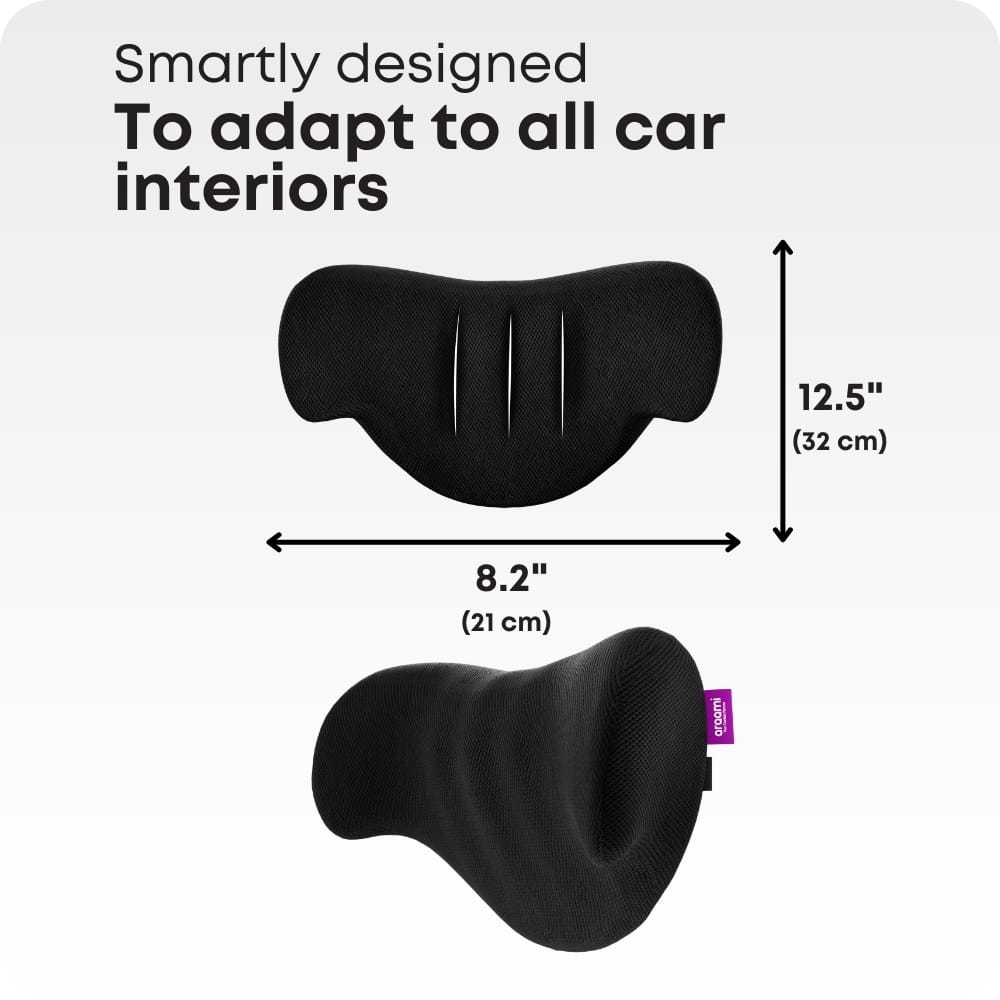 Car Neck Support Pillow for Seat Headrest – Memory Foam Travel Cushion for Neck & Shoulder Pain Relief – Ergonomic Headrest Support Pad for Cars, SUVs & Office Chairs
