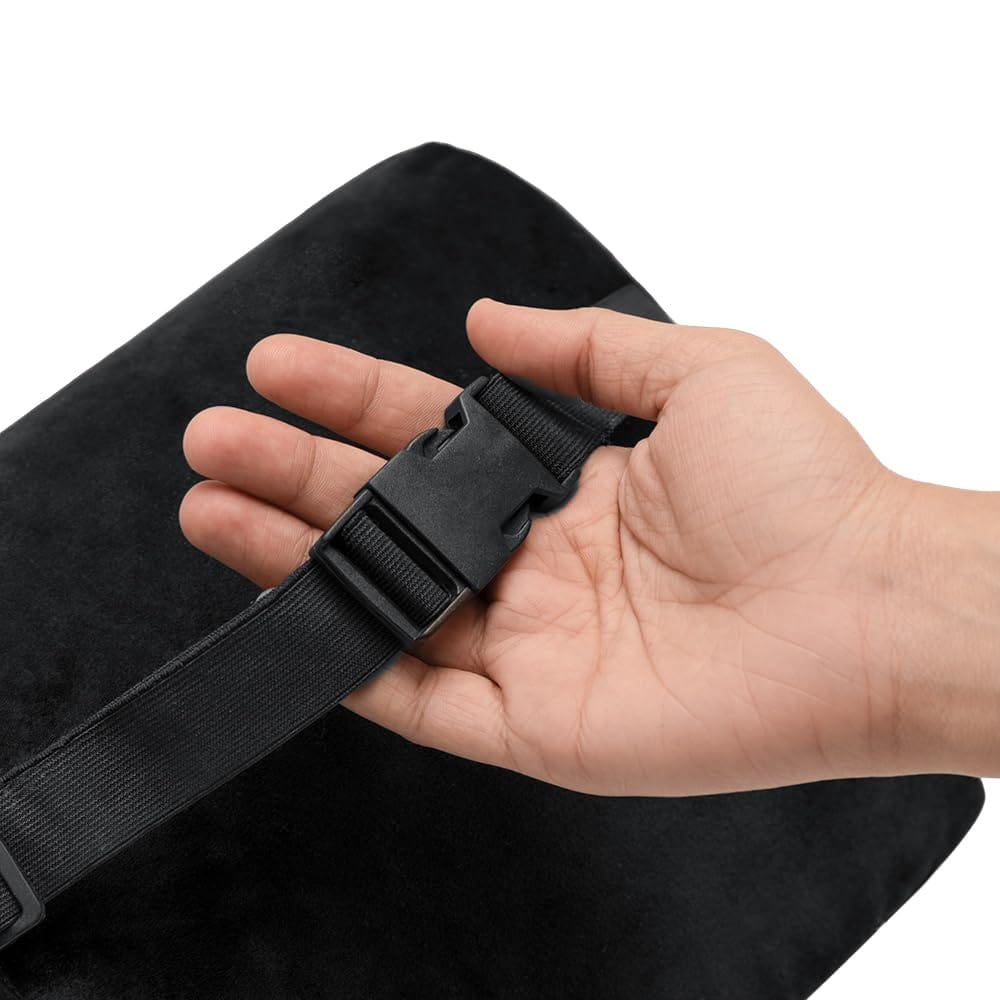 Car Lumbar Support Pillow for Seat – Memory Foam Lower Back Cushion for Back Pain Relief – Ergonomic Back Support Pad for Car, Office Chair & Travel