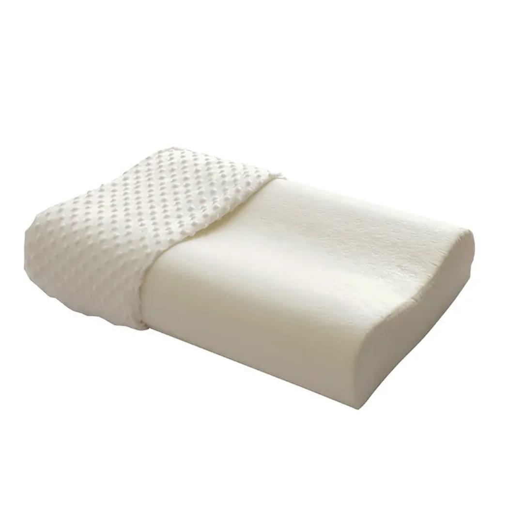 GROKBASKET Memory Foam Sleeping Pillow Pack of 1 Solid Soft Memory Pillow (White)