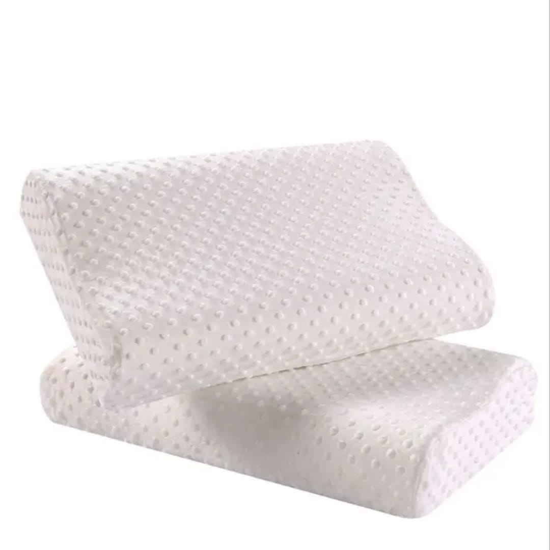 Baby Pillow, Memory Foam Pillow, White, Contoured Cervical Support, Orthopedic Neck Pain Relief