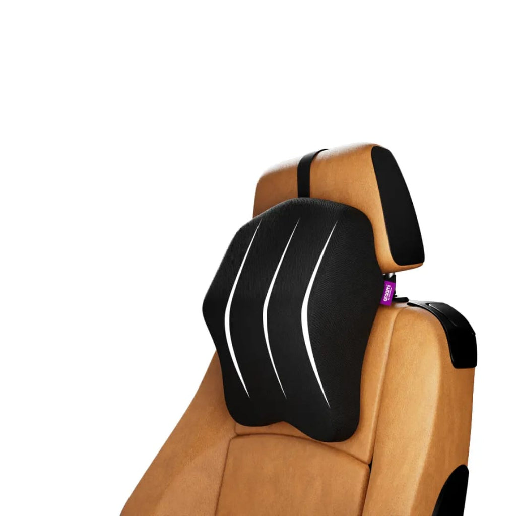 Car Seat Lumbar Support Pillow – Ergonomic Memory Foam Back Support Cushion for Car, Office Chair & Driving