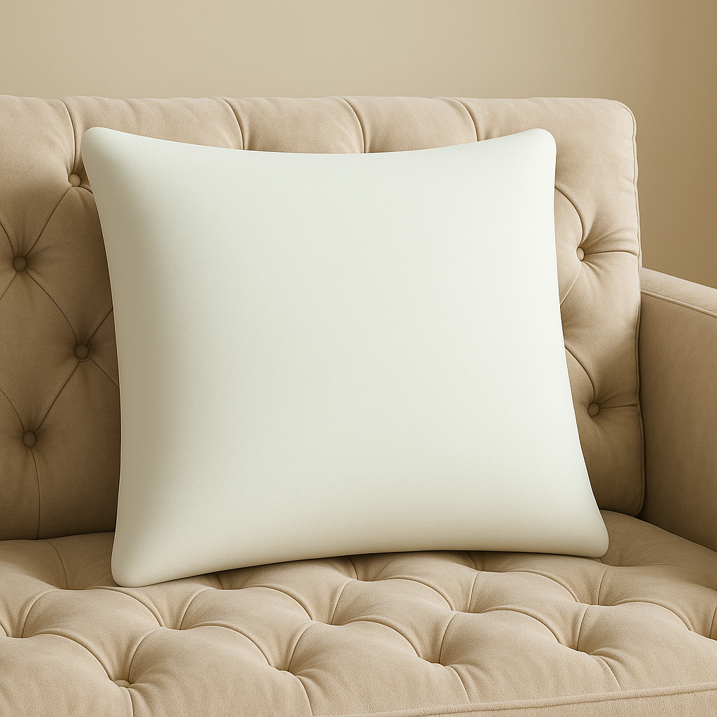 White Throw Pillow Cover, Square Shape, Solid Color Cushion Cover
