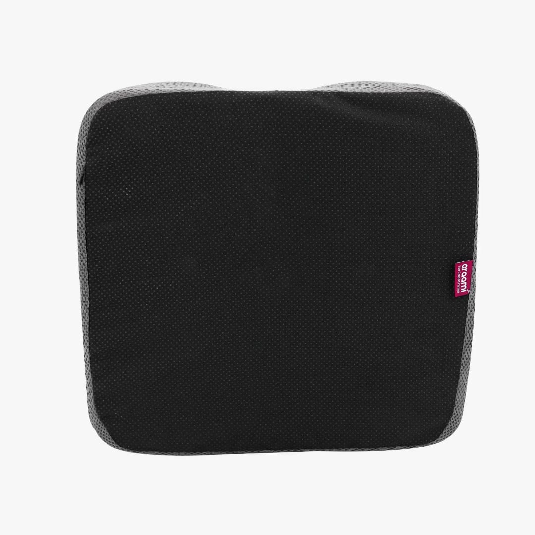 Orthopedic Memory Foam Seat Cushion – Ergonomic Chair Cushion for Office Chair, Car & Home (Black, Grey)