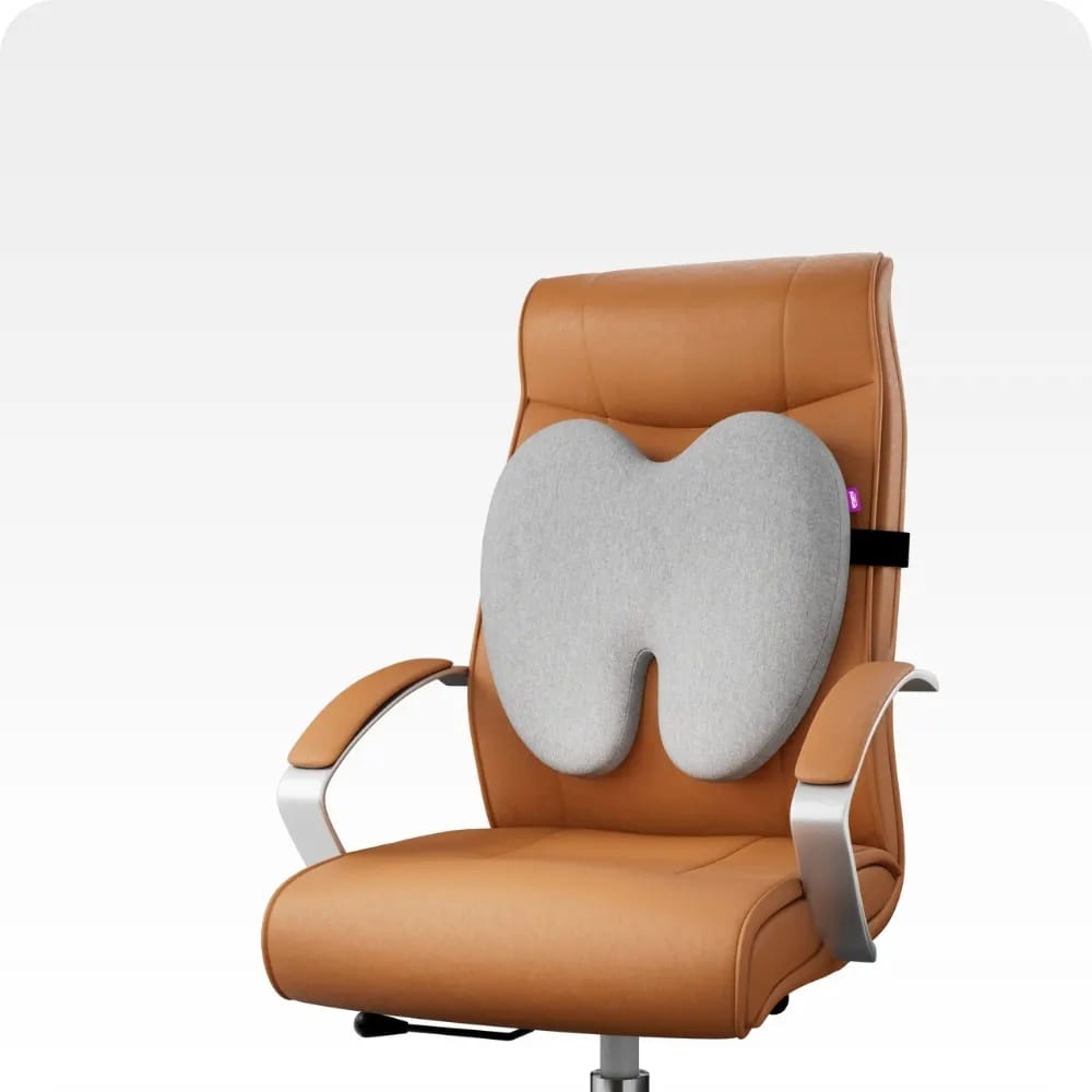 Orthopedic Coccyx Seat Cushion – Memory Foam Tailbone Support Pillow for Office Chair, Car & Home (Grey, Black)