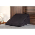 Back Support Wedge Pillow for Bed – Orthopedic Foam Backrest Cushion for Sitting, Reading & Relaxing (Black)