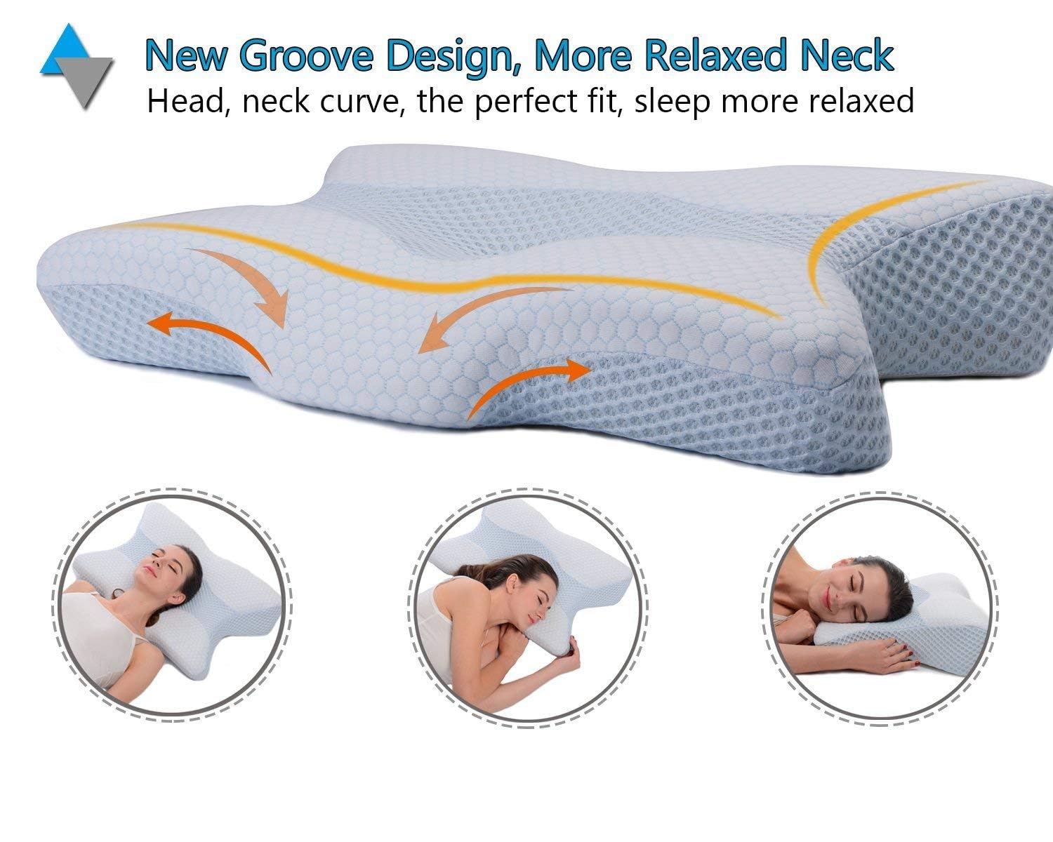 Butterfly Orthopedic Cervical Pillow – Ergonomic Memory Foam Neck Support Pillow for Pain Relief & Proper Spine Alignment