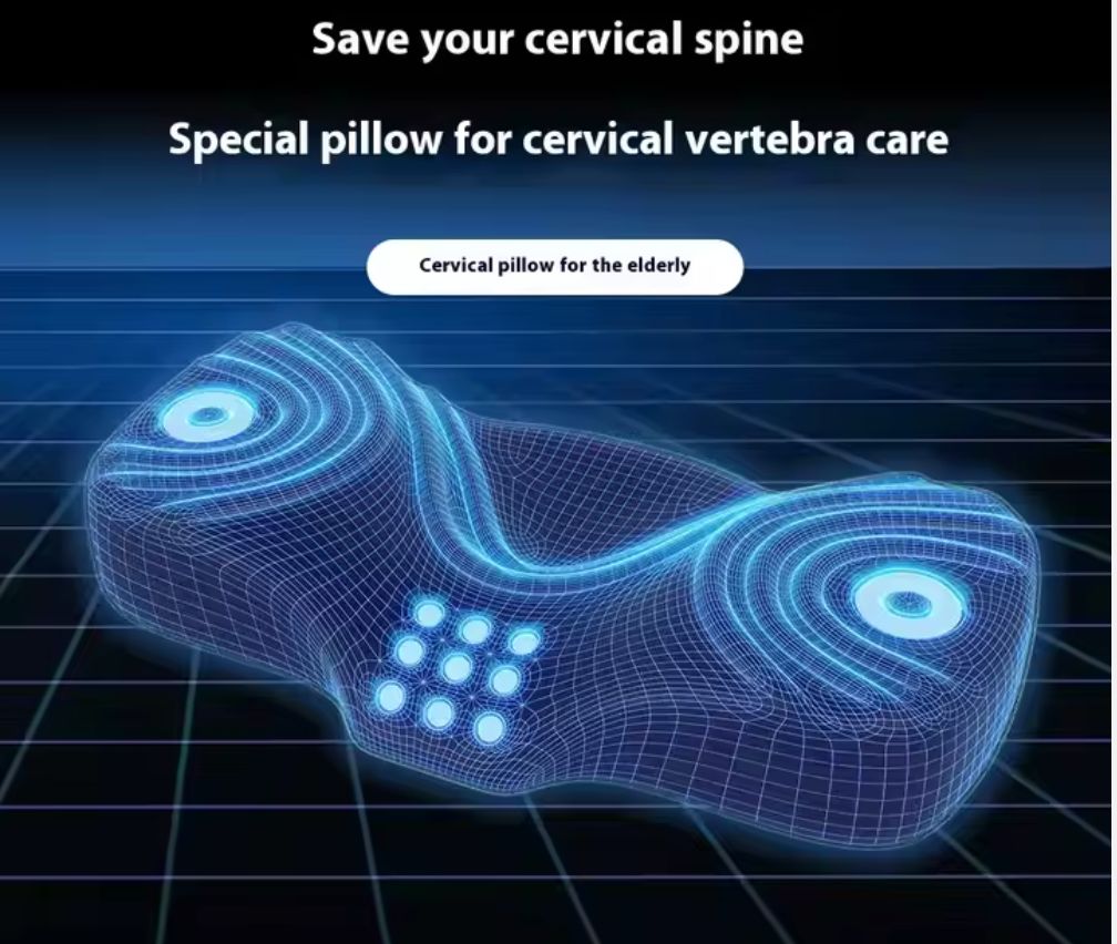 Ergonomic Knee Pillow,Blue, Memory Foam, Contoured Design for Side Sleepers