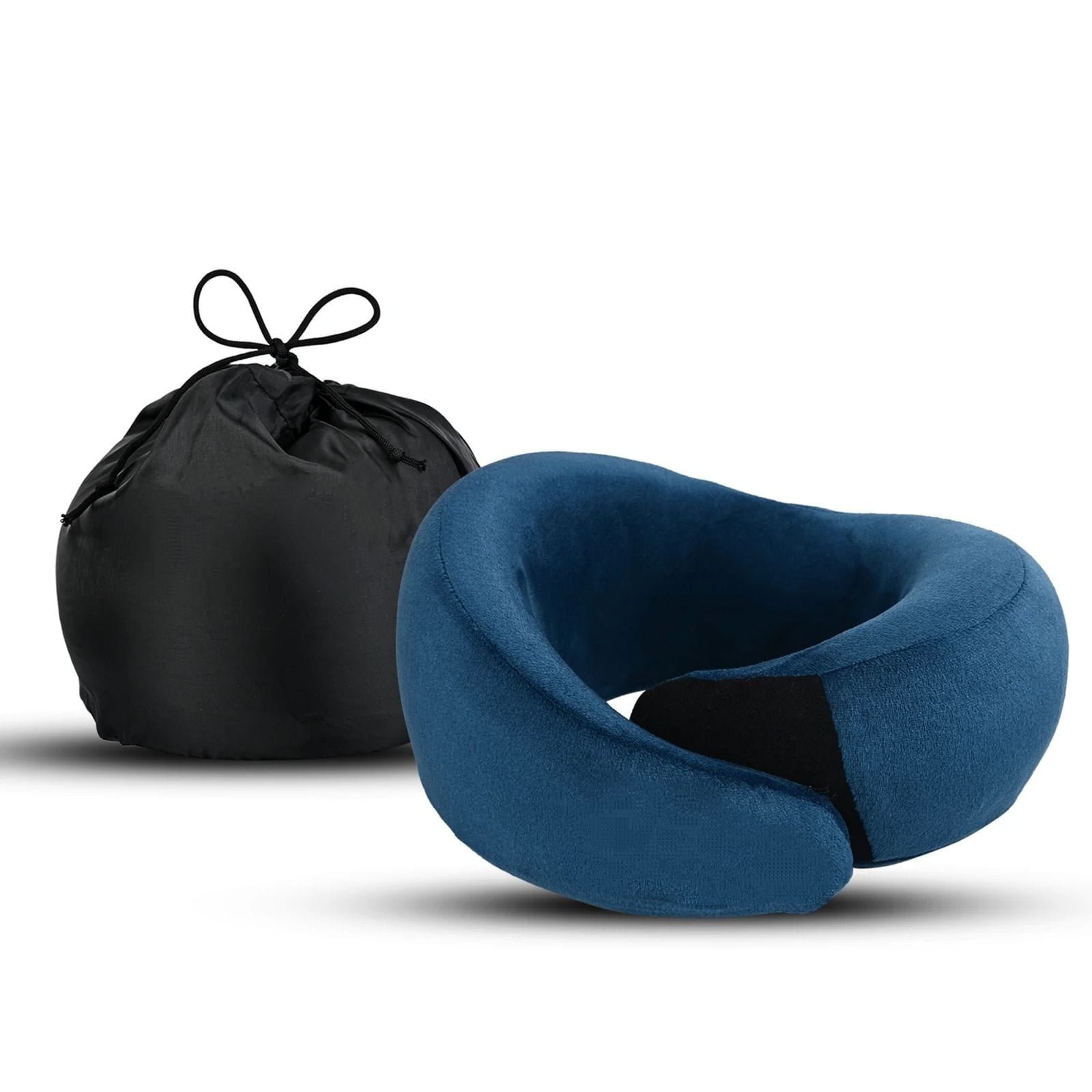 U-Shape Travel Neck Pillow – Soft Velvet Memory Foam Neck Support Cushion for Car, Flight & Office Use