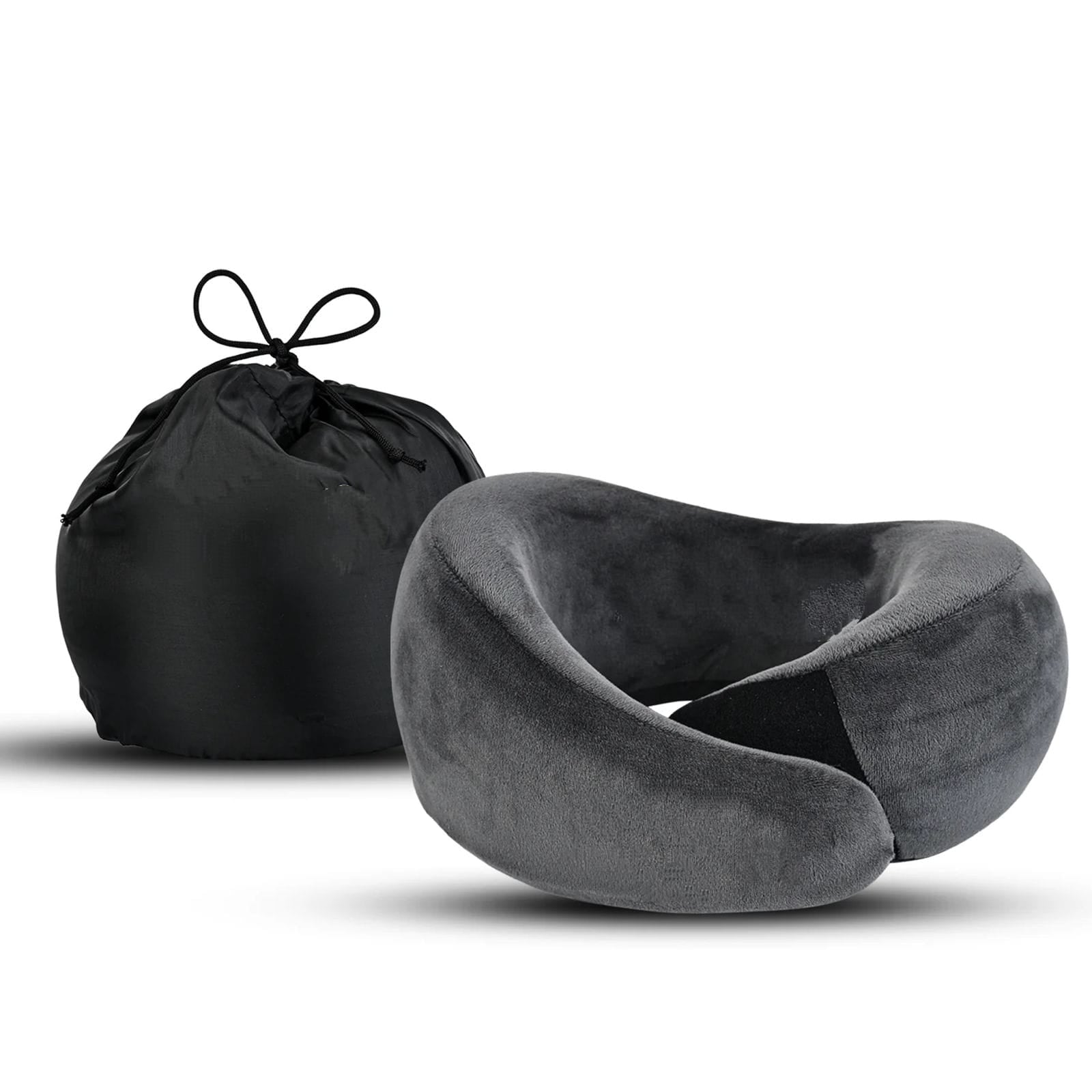 U-Shape Travel Neck Pillow – Soft Velvet Memory Foam Neck Support Cushion for Car, Flight & Office Use