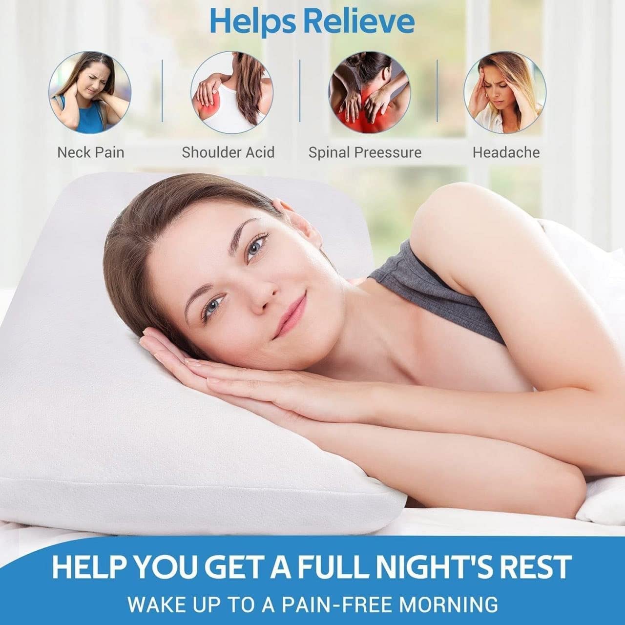 Premium Quilted Sleeping Pillow for Bed – Soft & Supportive, Breathable Fabric, All Season Comfort Pillow for Home & Hotel