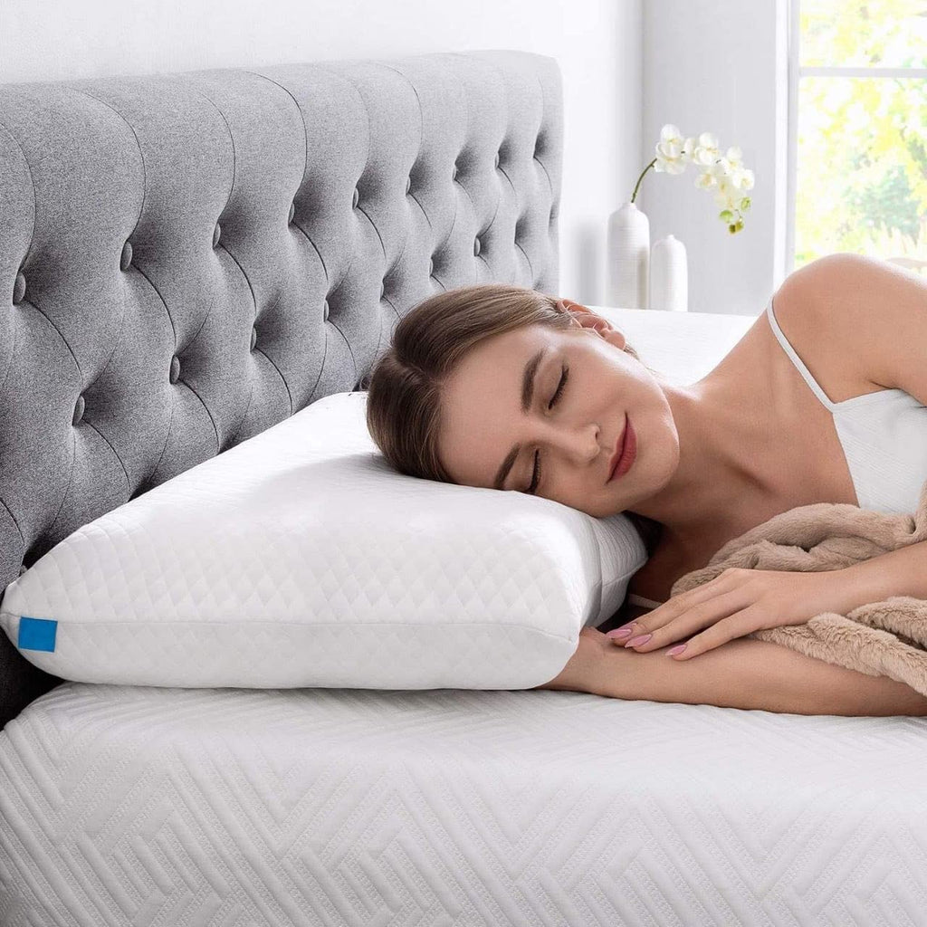 Premium Quilted Sleeping Pillow for Bed – Soft & Supportive, Breathable Fabric, All Season Comfort Pillow for Home & Hotel