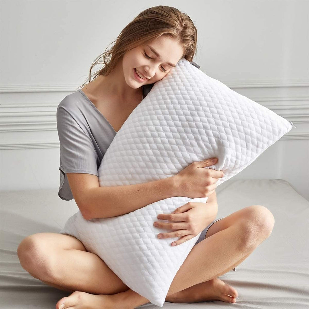 Premium Quilted Sleeping Pillow for Bed – Soft & Supportive, Breathable Fabric, All Season Comfort Pillow for Home & Hotel