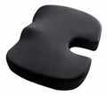 Orthopedic Memory Foam Seat Cushion for Tailbone Pain Relief | Coccyx Support Chair Pad | U-Shape Sciatica & Back Support Cushion for Office Chair, Car & Home (Black)