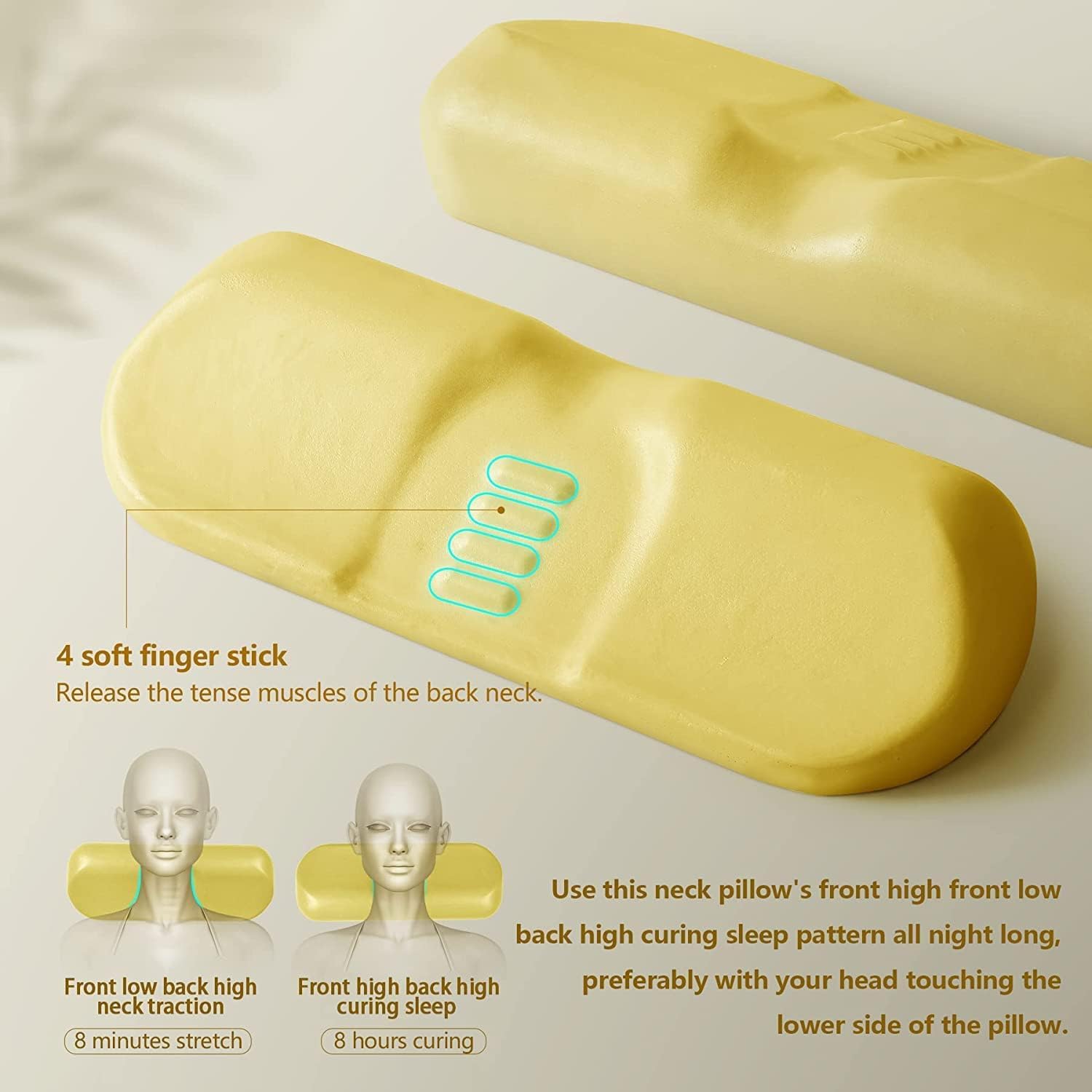 Ergonomic Cervical Neck Support Memory Foam Pillow for Sleeping