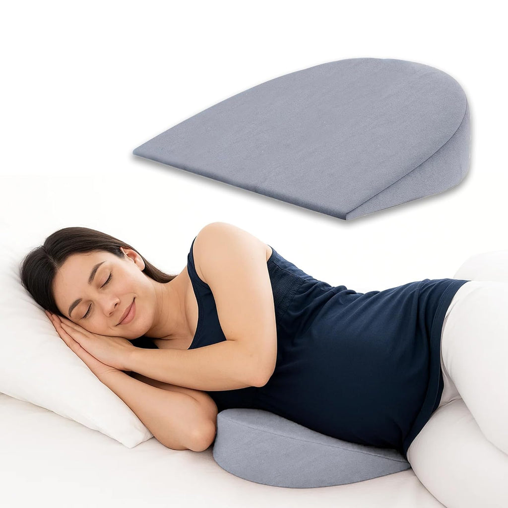 Pregnancy Wedge Pillow – Soft Side Sleeping Support Cushion for Back & Belly, Comfortable Maternity Bed Pillow