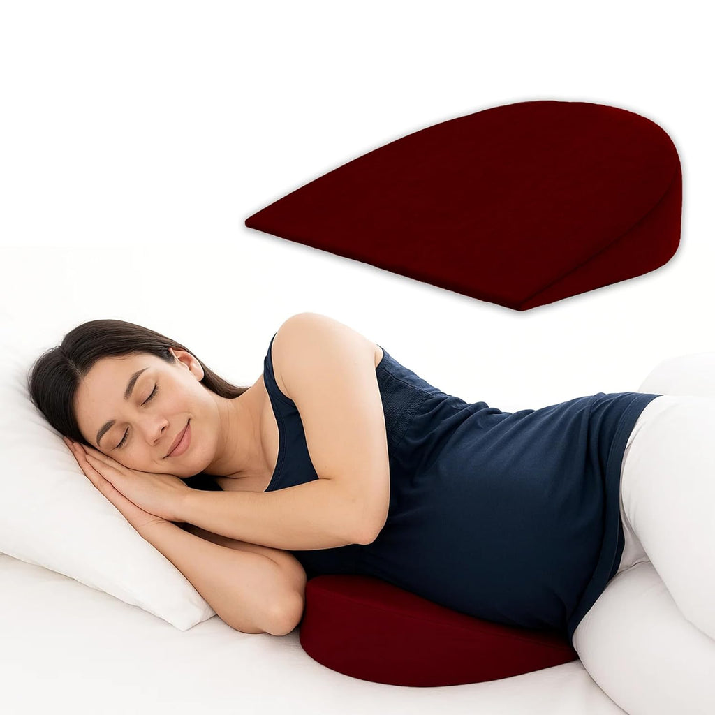 Pregnancy Wedge Pillow – Soft Side Sleeping Support Cushion for Back & Belly, Comfortable Maternity Bed Pillow